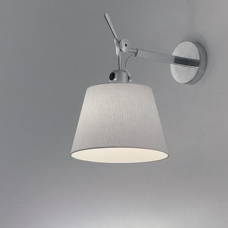 Kinkiet regulowany Halogen Ø18cm TOLOMEO perlowo-szary