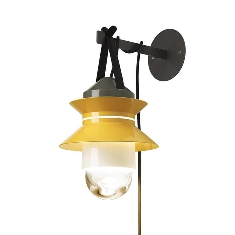 Lampa z oprawą zewnętrzną H25.8cm SANTORINI musztardowy