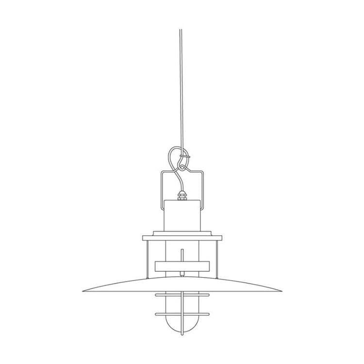 Lampa wisząca zewnętrzna Ø48cm POLO Bialy
