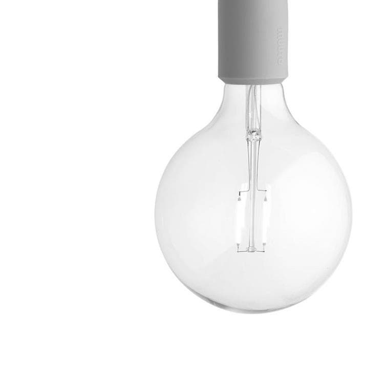 Wisiorek z żarówką LED Ø12.5cm E27 szary perlowy