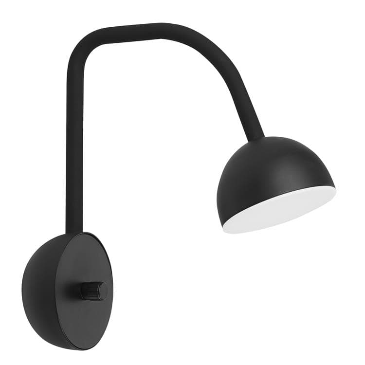 Lampa ścienna LED z przełącznikiem Stal H28cm BLUSH Czarny