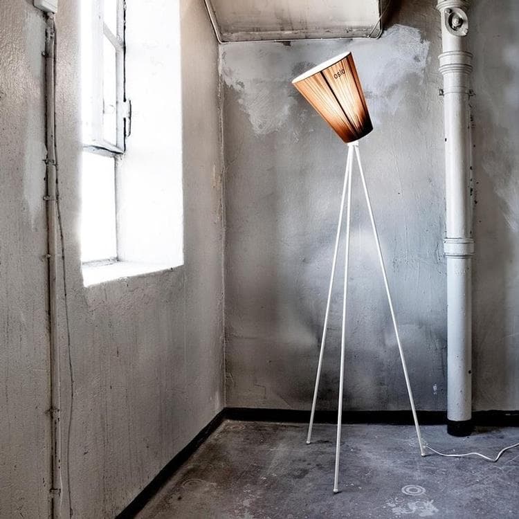 Lampa podłogowa Trójnóg Wys.165cm OSLO WOOD bialy i bezowy