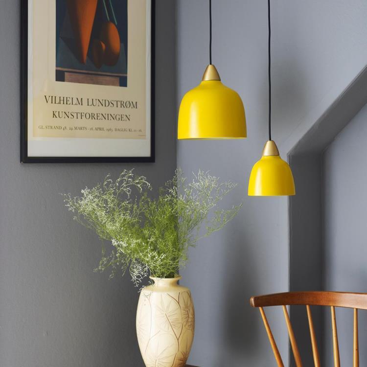 Lampa wisząca Metal & Mosiądz Ø24cm URBAN PENDANT bursztyn