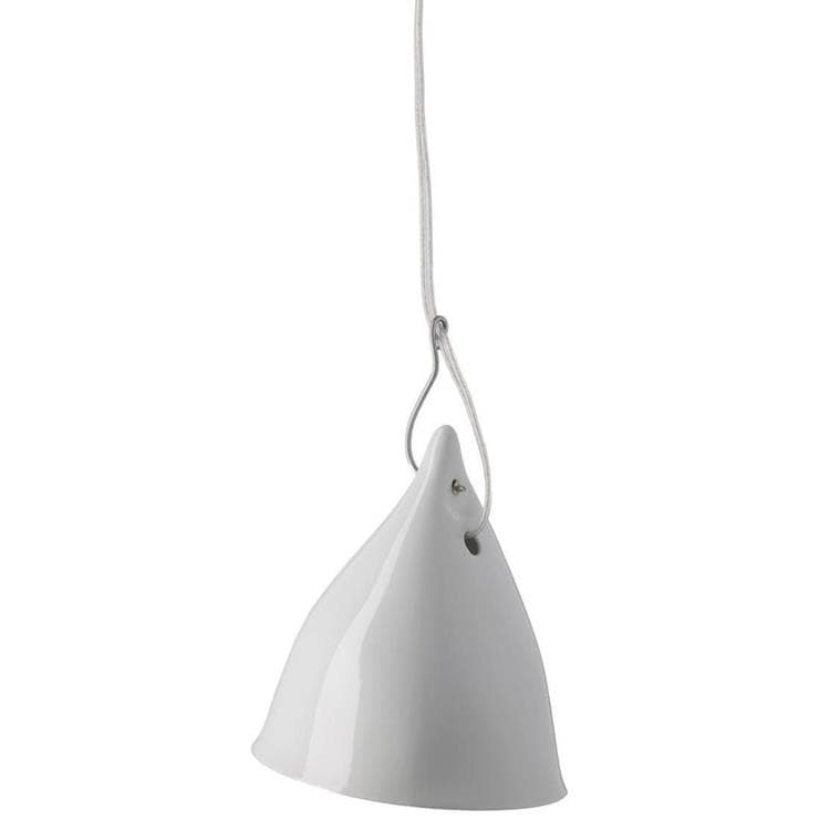 Lampa wisząca Porcelana Ø16cm CORNETTE bialy emaliowany