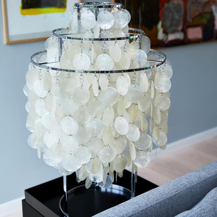 Lampa stojąca Wys.65cm FUN masa perlowa bialy