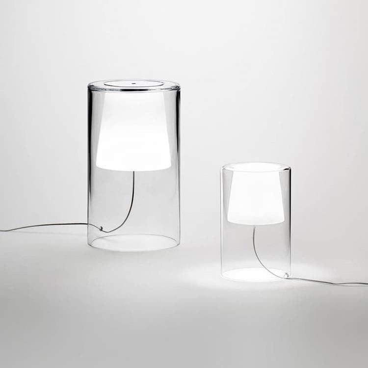 Lampa stołowa Szklana H34cm DOŁĄCZ jasny opalowy