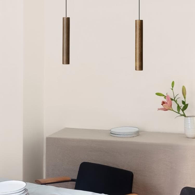 Lampa wisząca LED Dąb Wys.22cm CHIMES brazowy ecru