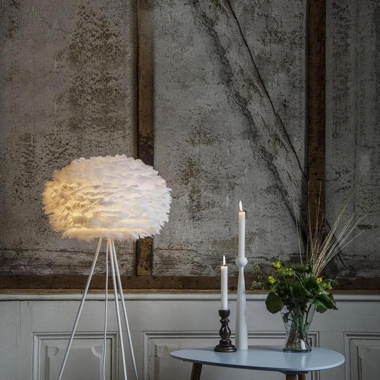 Lampa podlogowa Pióra Statyw Bialy Wys.139cm EOS Bialy