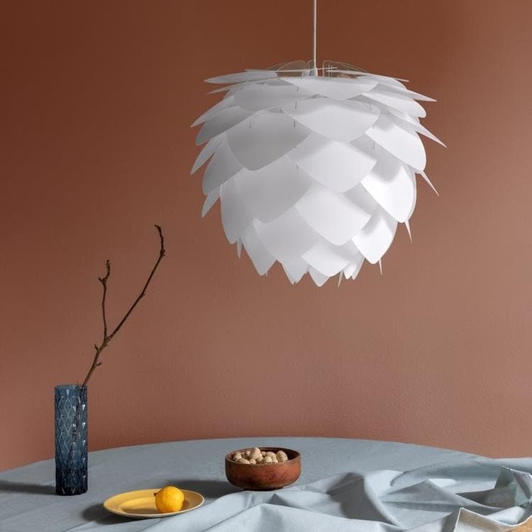 Lampa wiszaca Ø34cm + Kabel Bialy 2,1m SILVIA Bialy