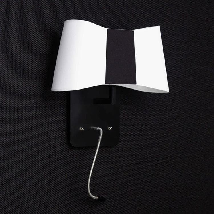 Kinkiet z lampą do czytania LED Wys.33cm PETIT COUTURE bialy czarny