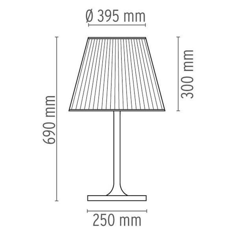 Lampa stołowa H69cm KTRIBE T2 chrom i przezroczysty