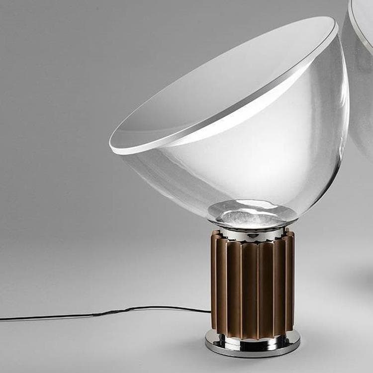 Lampa stojaca LED Szklo & Aluminium Wys.64.5cm TACCIA aluminium brazowy