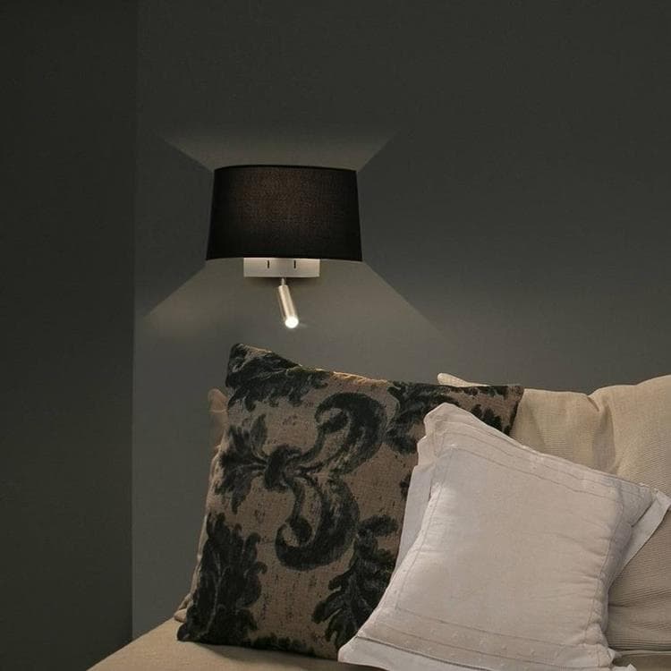 lampa ścienna z lampką do czytania LED H29cm VOLTA Czarny