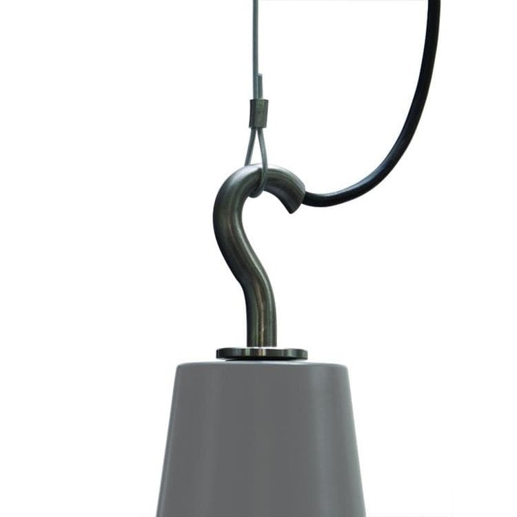 Lampa wisząca zewnętrzna Ø36cm HOOK szary grafitowy