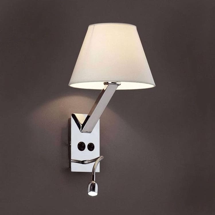 lampa ścienna z lampką do czytania LED H35cm MOMA Bialy