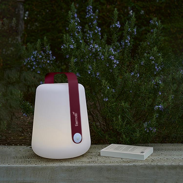 Outdoor LED Nomadic Lamp H25cm BALAD Cerise noire