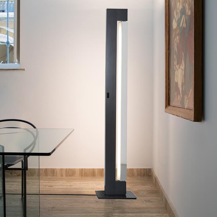 Aluminium Lampa podłogowa LED H178cm ARA antracyt