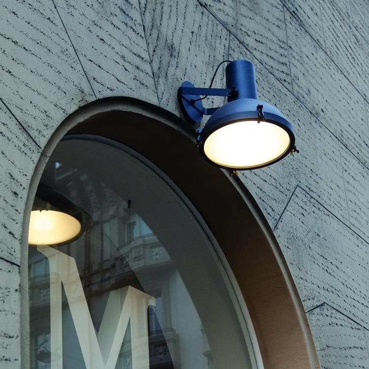 Zewnętrzna lampa ścienna Metal Ø37cm PROJECTOR 365 niebieski nocny