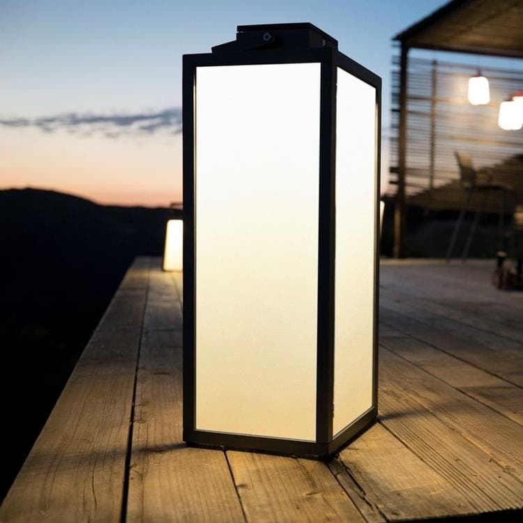 Lampa zewnętrzna LED akumulatorowa i solarna Aluminium Wys.65cm TINKA TRADITION Szary