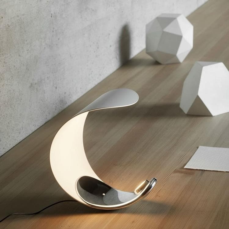 Lampa stołowa LED ze ściemniaczem Metal Wys.26cm CURL Bialy