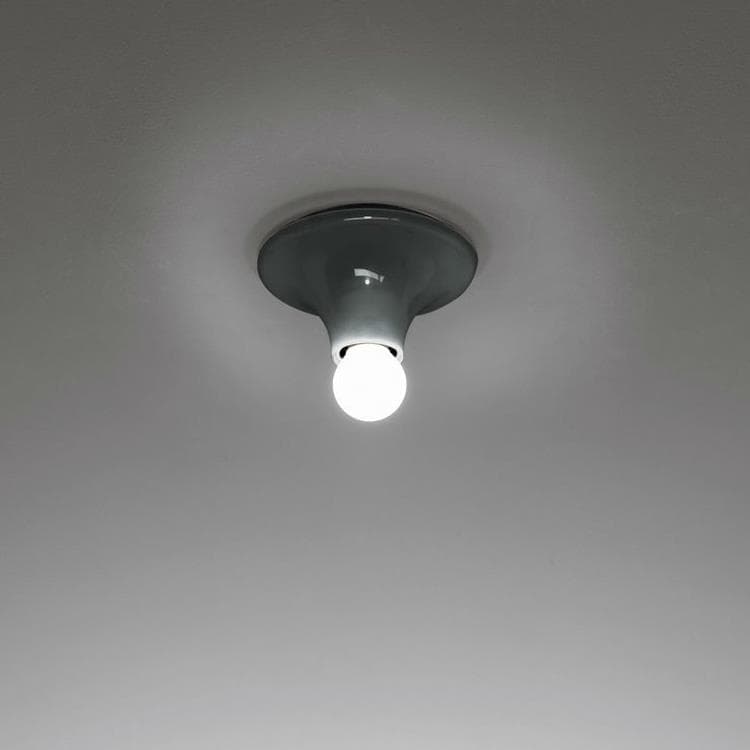 Polycarbonate lampa ścienna lub sufitowa Ø14cm TETI szary antracyt