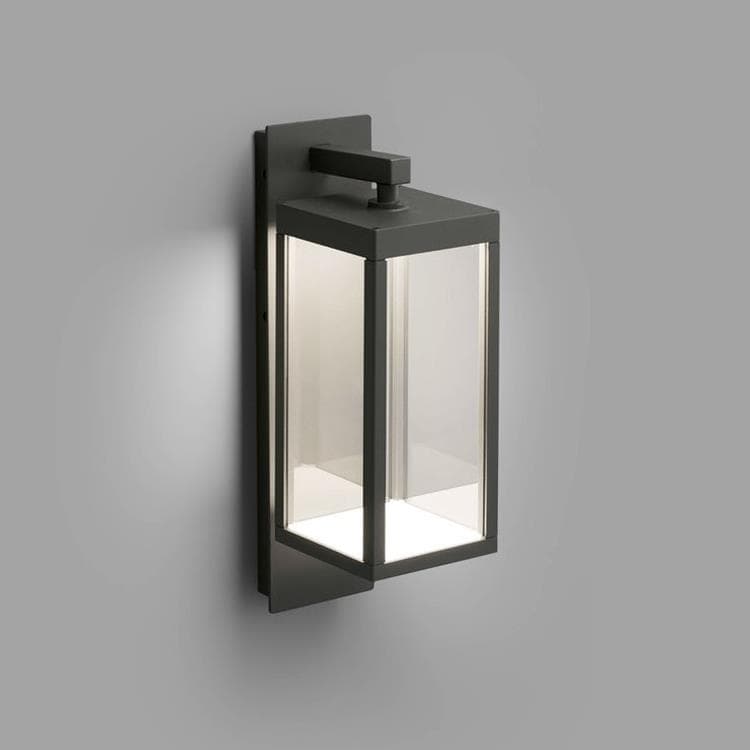 Zewnętrzna lampa ścienna LED Metal/Glass H38cm KERALA szary ciemny