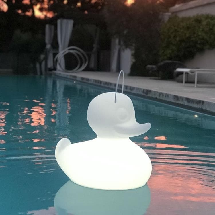 Lampa pływająca zewnętrzna LED RGB zdalnie sterowana Wys.54cm DUCK Bialy