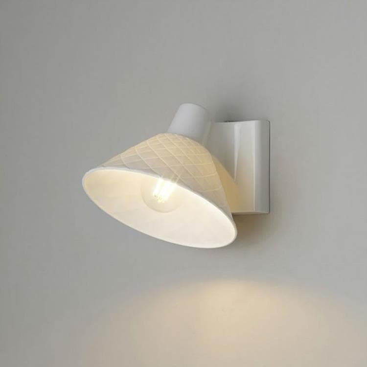 Konkretna lampa ścienna Porcelana H18.5cm OXFORD Bialy