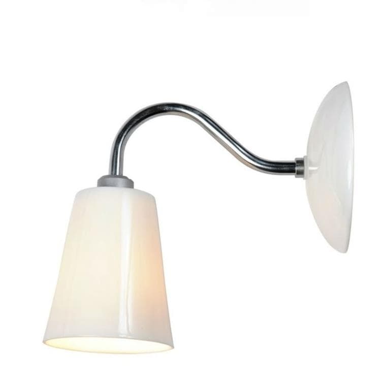 Porcelanowa lampa ścienna H18.5cm SWAN Bialy