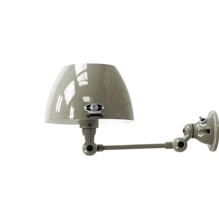 Lampa ścienna 1 ramię z przełącznikiem Metal/Porcelana L37cm AICLER COURBE Szary Khaki