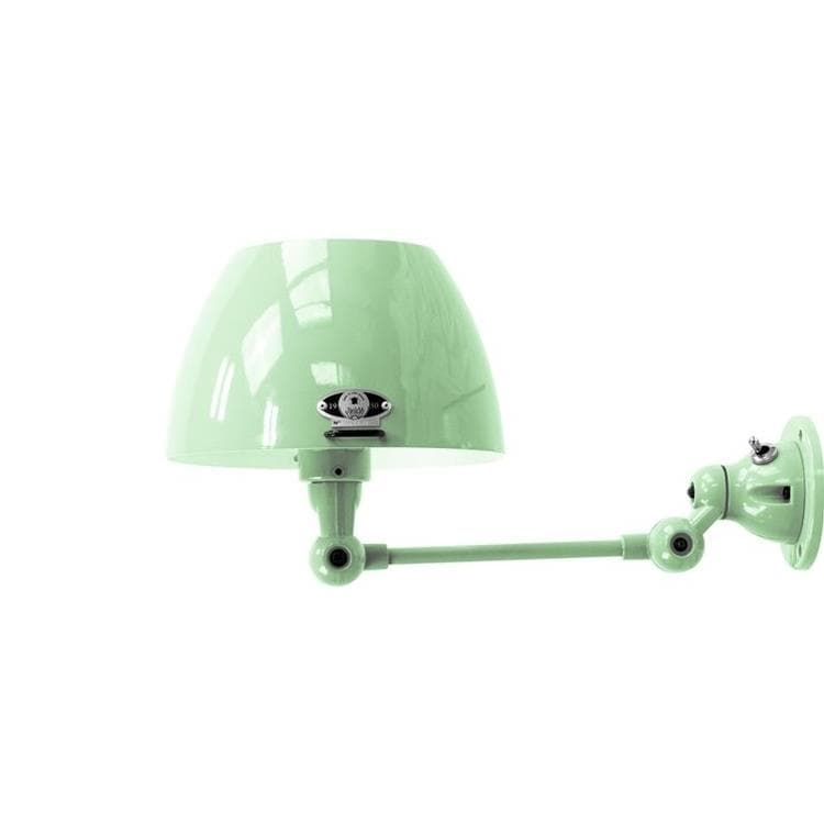 Lampa ścienna 1 ramię z przełącznikiem Metal/Porcelana L37cm AICLER COURBE zielony wodny