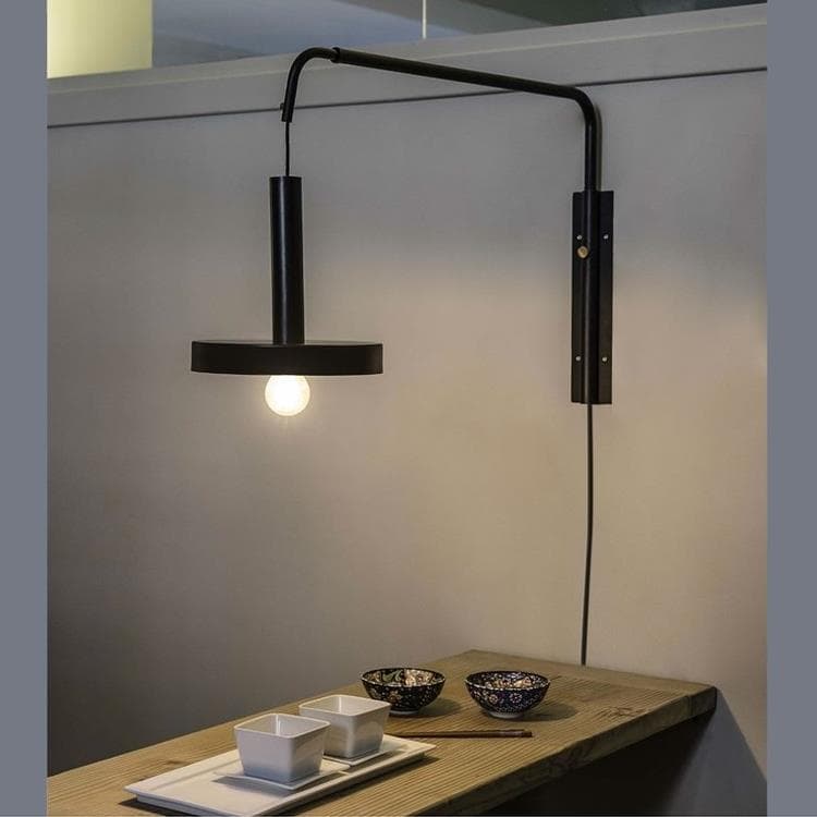 metalowa lampa ścienna L70-120cm WHIZZ Czarny