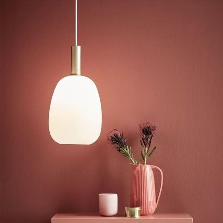 Lampa wisząca Metal/Szkło Ø23cm ALTON Bialy