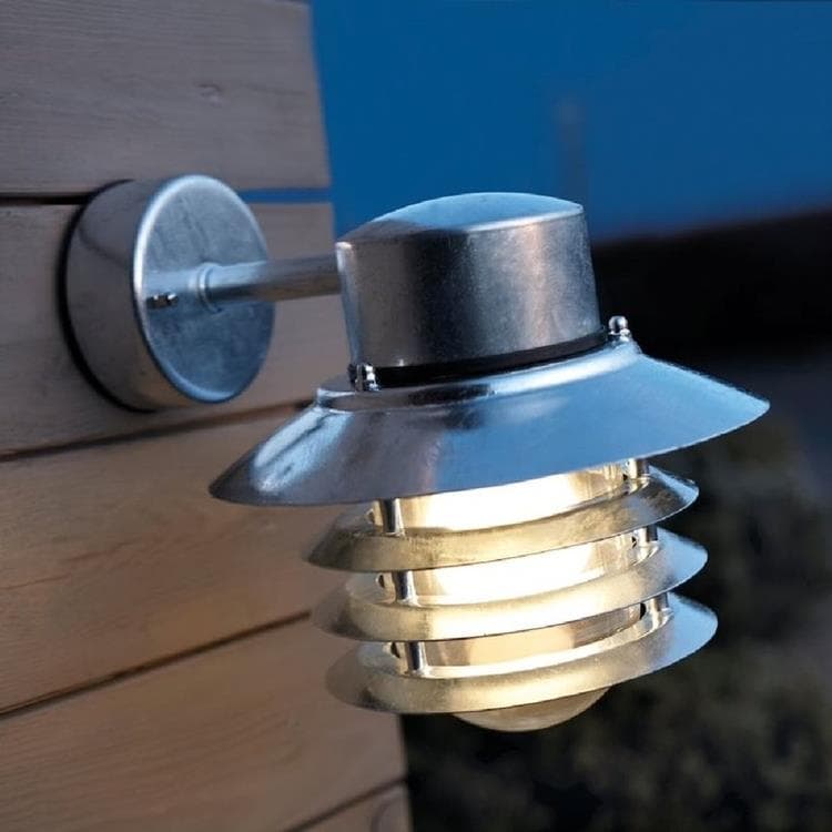 Downlighting zewnętrzna lampa ścienna Metal H23cm VEJERS stal galwanizowana