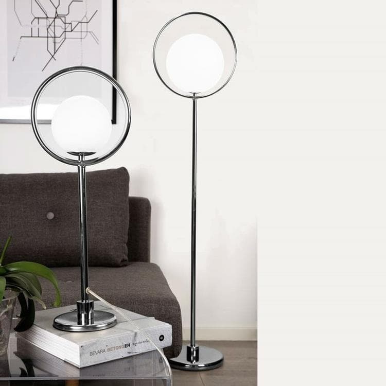 Lampa Metal/Glass H52cm SAINT Chrom Bialy