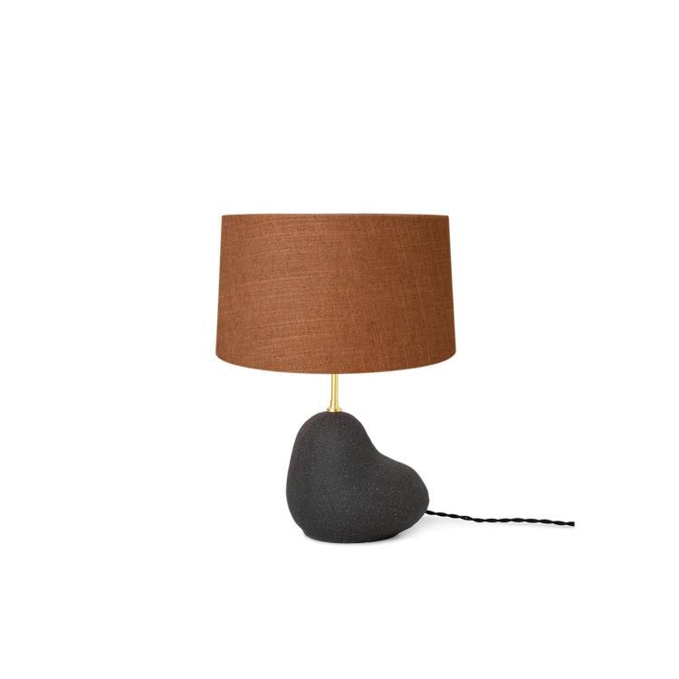 Lampa ze ściemniaczem Ceramiczna/Tekstylna H35cm HEBE Czarny i Brazowy