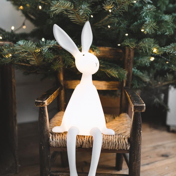 Lampka Królik siedzący LED Wys.58cm JOSEPH LE LAPIN Bialy