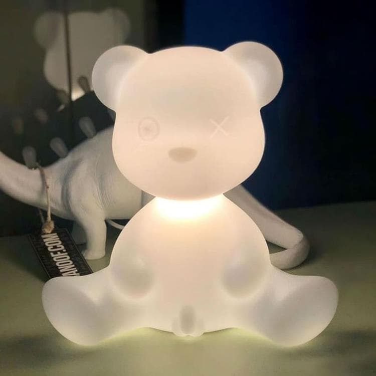 lampa stołowa LED Niedźwiedź z polietylenu H32cm TEDDY BOY Bialy