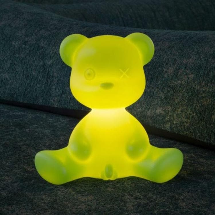 lampa stołowa LED Niedźwiedź z polietylenu H32cm TEDDY BOY zielony jasny