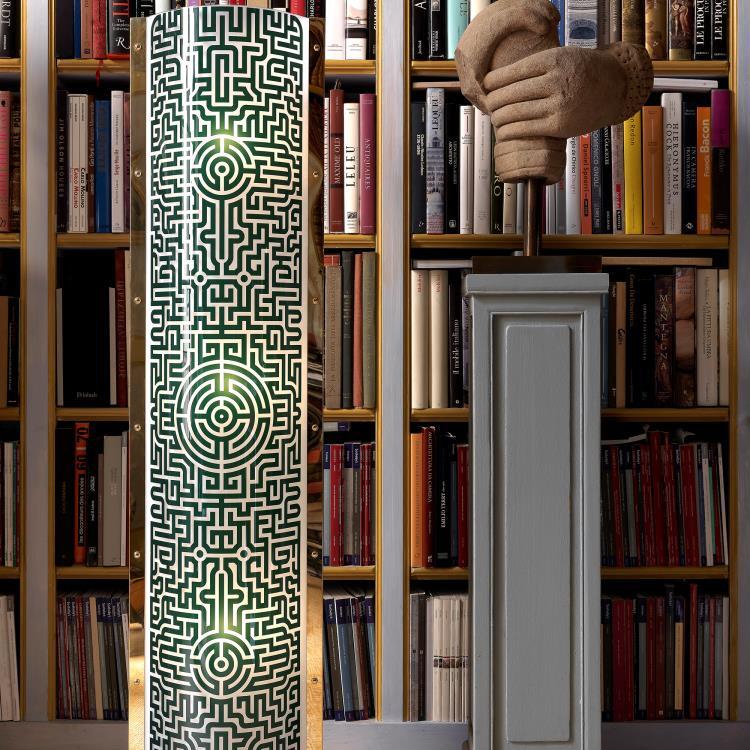 Lampa ze ściemniaczem Opalflex® / Cristalflex® H160cm TUBE LABYRINTH Zloty zielony