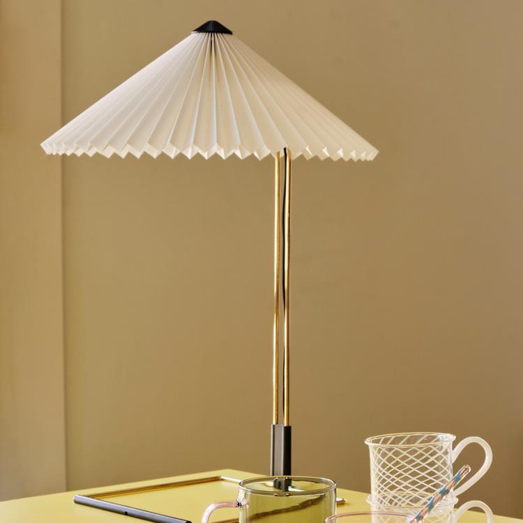 Lampa stołowa LED bawełna/metal H52cm MATIN LARGE Bialy