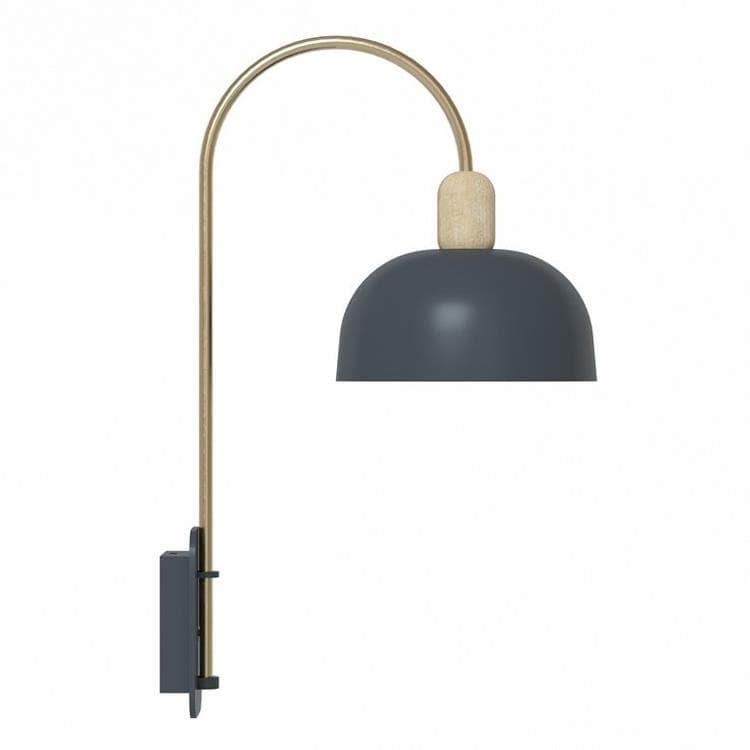 lampa ścienna drewno/metal H60cm NINA Szary