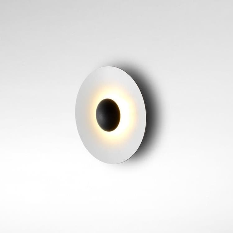 metalowo drewniana lampka LED Ø20cm GINGER Dab / Bialy
