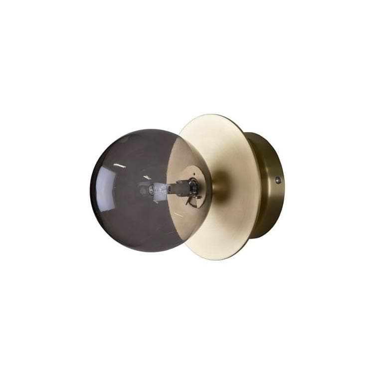 Aplikacja/Lampa sufitowa łazienkowa metal/szkło Ø16cm ART DECO mosiadz/wedzony