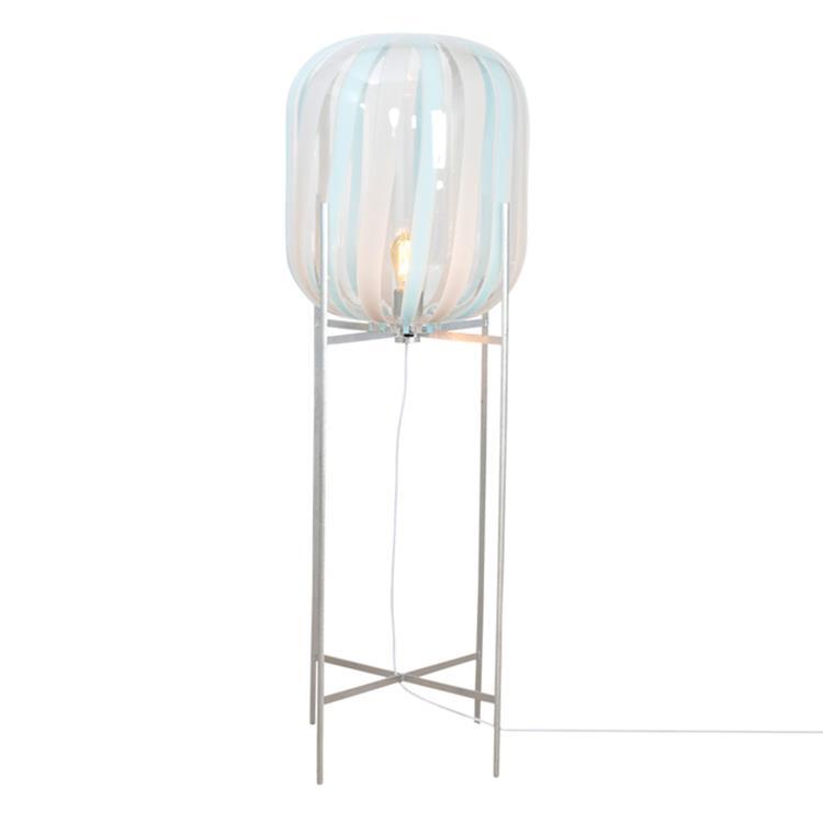 Lampa podłogowa metal/szkło H140cm ODA 