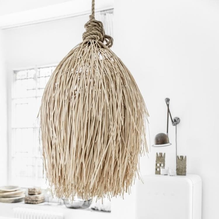 Lampa wisząca Rattan Ø60 Wys.90cm THE RATTAN SHAGGY naturalny