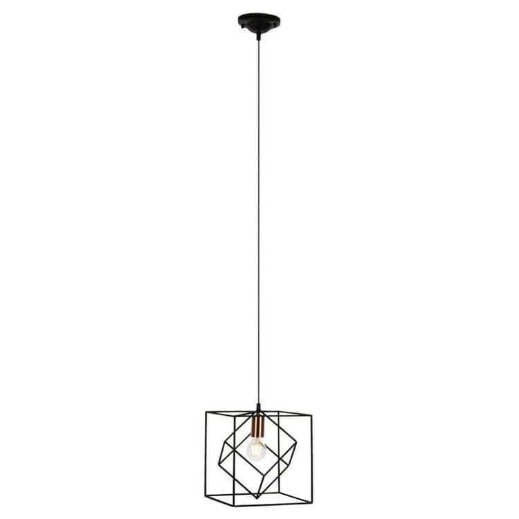 Lampa wisząca Metal Cubique 25cm TYCHO Czarny