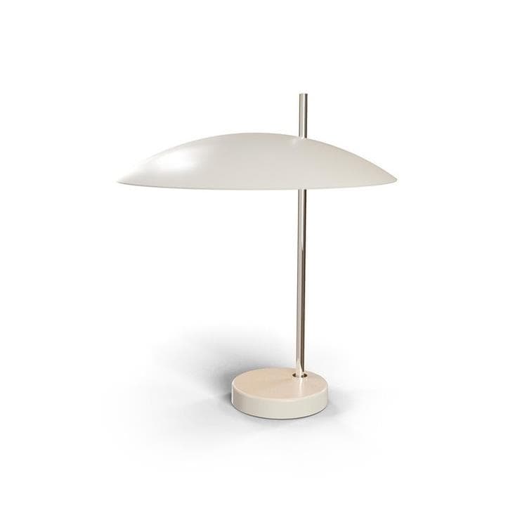 Metalowa lampa stołowa H40cm 1013 bialy chrom