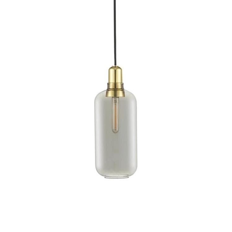Szkło/Metal Lampa wisząca H26cm Ø11.2cm AMP bialy mosiadz