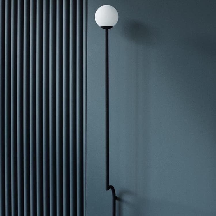 lampa ścienna metal/szkło H150cm MOBIL Czarny
